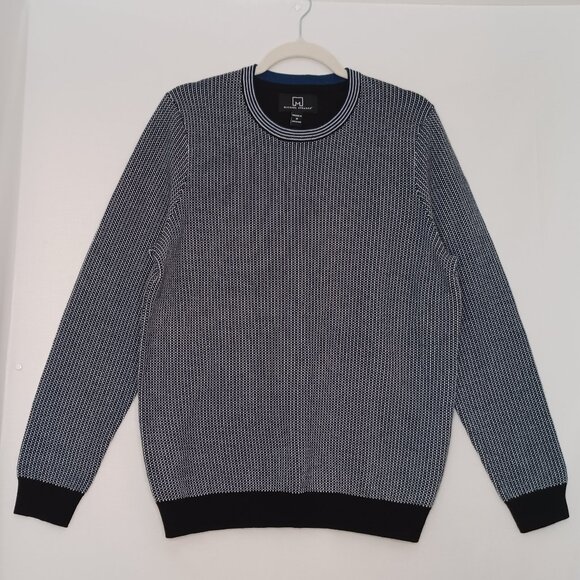 Michael Strahan Other - Men's Michael Strahan Black and White Small Checkered Wool Blend Sweater